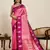 Pink zari woven soft silk banarasi saree with blouse