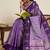 Purple zari woven soft silk banarasi saree with blouse
