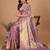 Purple woven embellished self design pure silk banarasi saree with blouse