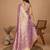 Purple woven embellished self design pure silk banarasi saree with blouse