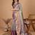 Violet woven embellished self design pure silk banarasi saree with blouse