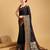 Black woven embellished self design pure silk banarasi saree with blouse
