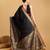 Black woven embellished self design pure silk banarasi saree with blouse