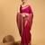 Dark pink woven embellished self design pure silk banarasi saree with blouse