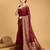 Maroon woven embellished self design pure silk banarasi saree with blouse