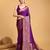 Purple woven embellished self design pure silk banarasi saree with blouse