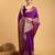 Purple woven embellished self design pure silk banarasi saree with blouse