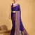 Royal blue woven embellished self design pure silk banarasi saree with blouse