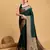 Green woven self design embellished pure silk kanjivaram saree with blouse