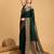 Green woven self design embellished pure silk kanjivaram saree with blouse