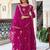 Rani Pink Color Thread With Sequence Work Faux Georgette Top Bottom Dupatta Set