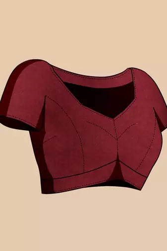 Maroon woven self design embellished pure silk kanjivaram saree with blouse