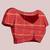 Red woven checkered striped cotton silk kota doria saree with blouse