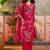Rani printed kurta with trousers & dupatta set