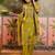 Mustard printed kurta with trousers & dupatta set