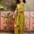 Mustard printed kurta with trousers & dupatta set