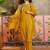 Mustard printed kurta with trousers & dupatta set