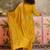 Mustard printed kurta with trousers & dupatta set