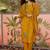 Mustard printed kurta with trousers & dupatta set
