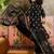 Black printed kurta with trousers & dupatta set