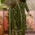 Green printed kurta with trousers & dupatta set