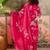 Pink printed kurta with trousers & dupatta set