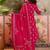 Pink printed kurta with trousers & dupatta set