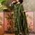 Green printed kurta with trousers & dupatta set