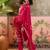 Pink printed kurta with trousers & dupatta set