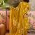 Mustard printed kurta with trousers & dupatta set