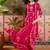 Pink printed kurta with trousers & dupatta set
