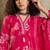 Pink printed kurta with trousers & dupatta set