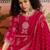 Pink printed kurta with trousers & dupatta set