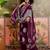 Wine printed kurta with trousers & dupatta set