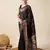 Black woven embellished self design pure silk kanjivaram saree with blouse