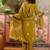 Mustard printed kurta with trousers & dupatta set