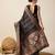 Black woven embellished self design pure silk kanjivaram saree with blouse