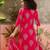 Pink printed kurta with trousers & dupatta set