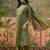 Olive green plain kurta with trousers & dupatta set