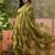 Green  printed kurta with trousers & dupatta set