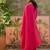 Pink plain kurta with trousers & dupatta set