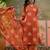 Rust printed kurta with trousers & dupatta set