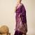 Purple woven embellished self design pure silk kanjivaram saree with blouse
