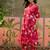 Pink printed kurta with trousers set