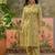 Mustard printed kurta with trousers & dupatta set