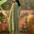 Green  printed kurta with trousers & dupatta set