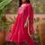 Pink printed kurta with trousers & dupatta set