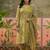 Mustard printed kurta with trousers & dupatta set
