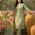 Green  printed kurta with trousers & dupatta set