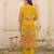 Yellow floral printed kurta with trousers & dupatta set